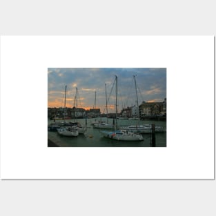Weymouth Harbour at Dusk Posters and Art
